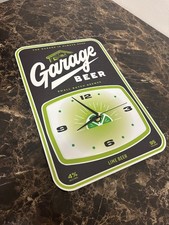 Vintage style Garage Beer Lime brand clock on .080 alum custom sign 12