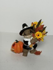 Charming Tails Bouquet Of Bountiful Blessings Pilgrim Pumpkin Sunflowers 3 Inch picture