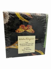 Vintage Salvatore Ferragamo Capri 1996 Memo Box Silk Twill Print Stationery NOS picture