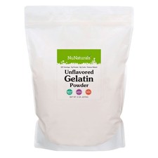 NuNaturals Unflavored Beef Gelatin Powder, Grass Fed, 80 Ounces (Pack of 1) picture
