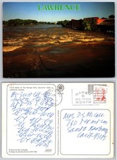 Continental Lawrence Kansas River Flood Postcard picture