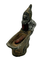 Vintage Chalkware Naughty Gnome Penis in wheelbarrow Novelty Funny picture