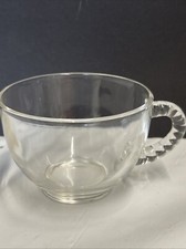 Vintage Clear Glass Punch / Snack Cup - Beaded/Bead Handle - Orchard - Single picture