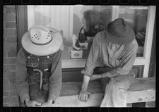 Photo:Franklin Heard County Georgia 1941 Cowboy Men on Store Bench picture
