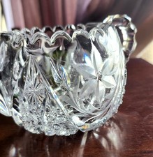 Vintage ABP  Cut Glass Open Sugar Bowl picture