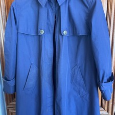 Vintage Hermès Paris for Cathay Pacific Airways Navy Blue Trench Coat picture