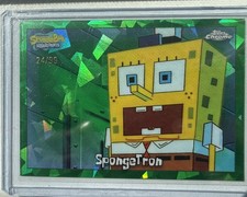 🍀🍀🍀2025 Topps SpongeBob Sapphire SpongeTron #39 Green Sapphire/99 picture