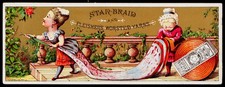 C1880s Fleisher's Worsted Yarns Star Braid Philadelphia PA Victorian Trade Card picture