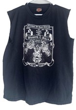 VTG 1996 Harley Davidson T Shirt Sz L Black Cut Off Sleeves St Louis Memory picture