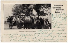 1907 Hudson Ohio Photo Postcard Cleveland Boys Home Parade City Councilmen picture