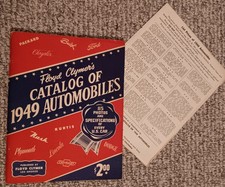 Rare Vintage 1949 Floyd Clymer's Catalog of 1949 Automobiles ➕️ Supplement Page picture