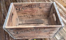 Antique Dossin’s Beverage Wooden Crate Grand Rapids MI The Taste Tells 1930s picture