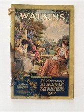 RARE 1917 Watkins Almanac Home Doctor & Cookbook JR Watkins Book Booklet 9”x6” picture