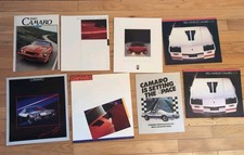 8 Vintage Chevy Camaro Brochures 80, 82, 83, 84, 86, 93, 94 picture