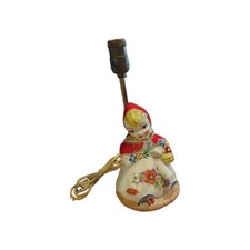 Vintage Hull Pottery Little Red Riding Hood Lamp w/Shade Mint Working Condition picture