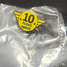 Spirit Airlines Yellow 10 Years Winged Lapel Pin Pinback 