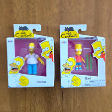 JAKKS Pacific The Simpsons Homer & Bart 2pc Mini Figure Set w/ Accessory 4+ picture