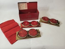 Vintage Grote 87  (3) Reflector Flare Set in Red Metal Storage Box - PreOwned picture