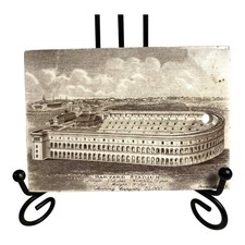 Antique Wedgwood 1907 Calendar Advertising Tile Harvard Stadium picture