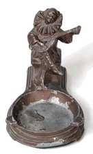 Antique Art Deco Nuart Pierrot Spelter Ashtray picture