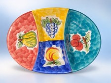Tabletops Unlimited 1994 Serving Divided Tray Frutta de Roma Ceramic, 16x11” picture