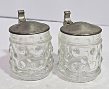 German Stein 2 Mini BMF Originals  Schnapskrugeri Authentic Bubble Glass Steins picture