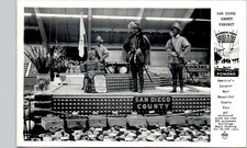 SAN DIEGO COUNTY EXHIBIT 1949 postcard pomona fair real photo rppc farm frasher picture