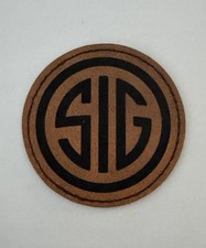 Sig Sauer Iron on Round Leatherette Patch 2.5” Custom picture