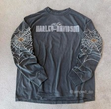 Harley-Davidson Men's XL Chicago Travis Scott Long Sleeve Shirt Spider Rare picture