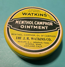 Watkins Menthol Camphor Ointment 5 oz Yellow Metal Tin, The J.R. Watkins Co. picture
