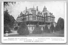 Vintage Wayside Inn Lake Luzerne NY Postcard by Clifford M. Lewis picture