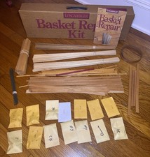 Huge Lot of Longaberger Basket Repair Kit Parts Reeds Tacks Rivets Instructions picture