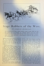1901 Charles Michelson Stagecoach Robbers of the Old West illustrated picture