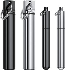 4 Pieces Metal Portable Toothpick Holder, aluminum alloy Pocket Toothpick Holder picture