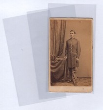 100 CDV AND TINTYPE PHOTO SLEEVES PACK CLEAR POLY ARCHIVAL SAFE picture
