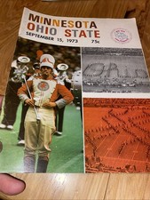 1973 Sept. 15, Ohio State vs. Minnesota Football Program, Archie Griffin/Hicks picture