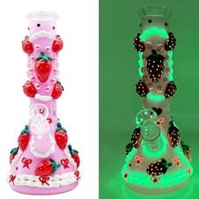9 inch Heavy Duty Glass Bongs Water Pipe Smoking Bong Beaker + 14mm Bowl Hookah picture