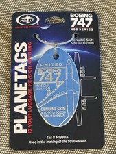Stratolaunch Plane Tag - United Airlines Boeing 747-400 Tail #N198UA - THICK picture