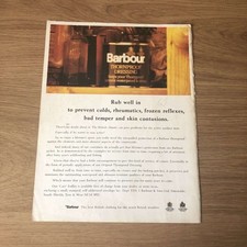 GUNS29 MAGAZINE ADVERT 12X9 BARBOUR THORNPROOF DRESSING picture