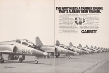 Garrett TFE731 Trainer Engine Vintage 2pg Magazine Ad 1980s Military Jet picture