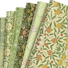 12PCS William Morris Wrapping Paper Sheets 20x27 inches Floral Gift Wrap Set New picture