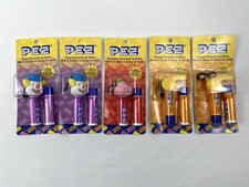 Vintage PEZ Lip Balm Lot 5 MOC Clown Whistle Hippo Keychain Grape Orange Rare picture