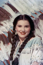 Debra Paget on the set of Broken Arrow 1950s 4x6 Photo picture