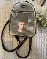 The Twilight Saga Team Jacob Mini Backpack Black/Gray w/ Zipper & Charm picture