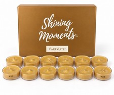 PartyLite Shining Moments Cedar Patchouli 12 Tealight Candles New In Box picture