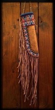 Native American Sioux Style Handmade Knife Sheath Indian Beaded Knife Sheath picture