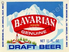 BAVARIAN WEISS DRAFT BEER LABEL 9