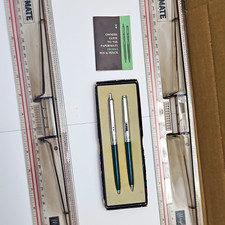 Papermate Profile Pen and Pencil Set Vintage Double Heart Pattern picture