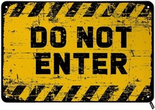 Do Not Enter Danger Warning Tin Metal Sign Stop Halt Allowed 8x12 picture