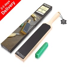 HUTSULS Double Sided Leather Strop Paddle Compound Knife Kit Sharpener Honing picture